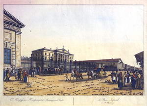Здание Ассигнационного банка на Садовой улице. Гравюра Патерсена. 1807