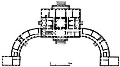 Дворец Завадовского. План первого этажа. Джакомо Кваренги