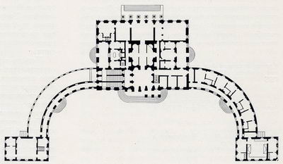 Дворец Завадовского. План первого этажа. Джакомо Кваренги